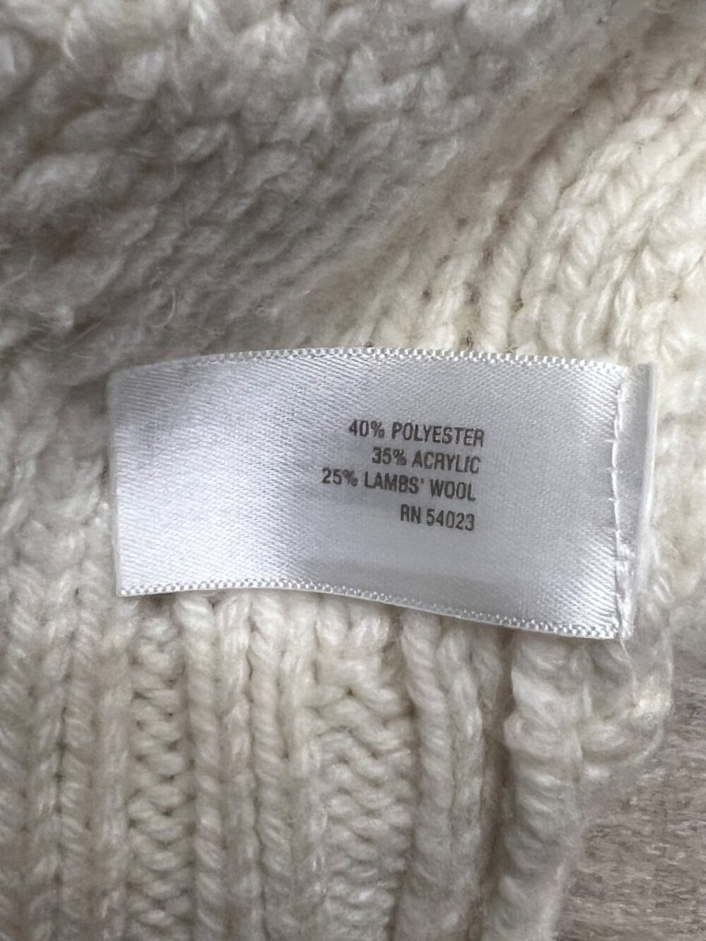 Old Navy Wool Blend Cable Knit Long Sleeve Fisherman Pullover Sweater XL Vintage - Picture 7 of 10